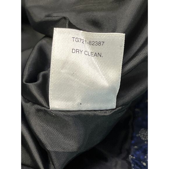 Pendleton Navy Geometric Print Skirt Front Pockets Lined Career Size 12 - Picture 6 of 7